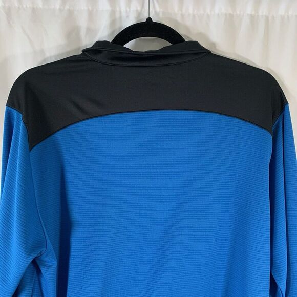 Kansas Jayhawks Sweater Mens Medium Blue 1/2 Zip Long Sleeve Pullover Turtleneck - Picture 7 of 7